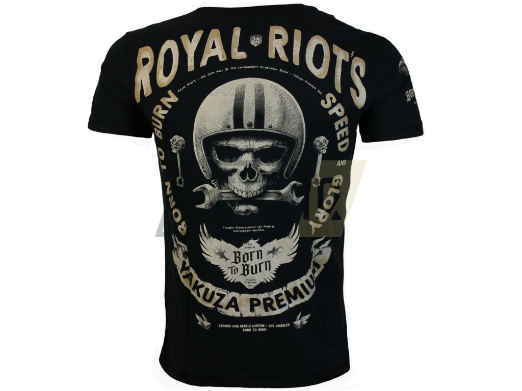 Pánské triko Yakuza Premium 3719 black VINTAGE (Velikost M)