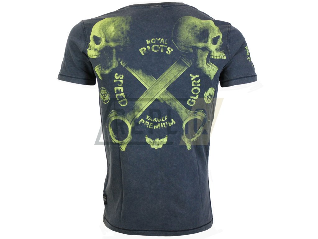 Pánské triko Yakuza Premium 3713 blueblack VINTAGE (Velikost M)