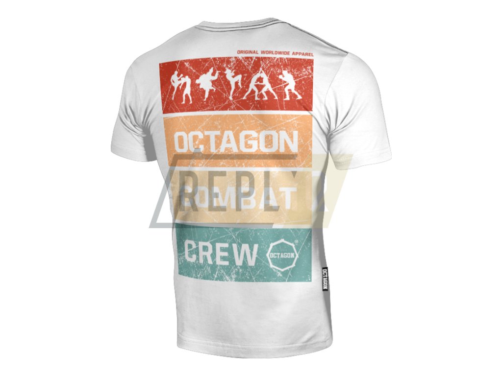 Pánské triko Octagon Combat Crew white (Velikost M)