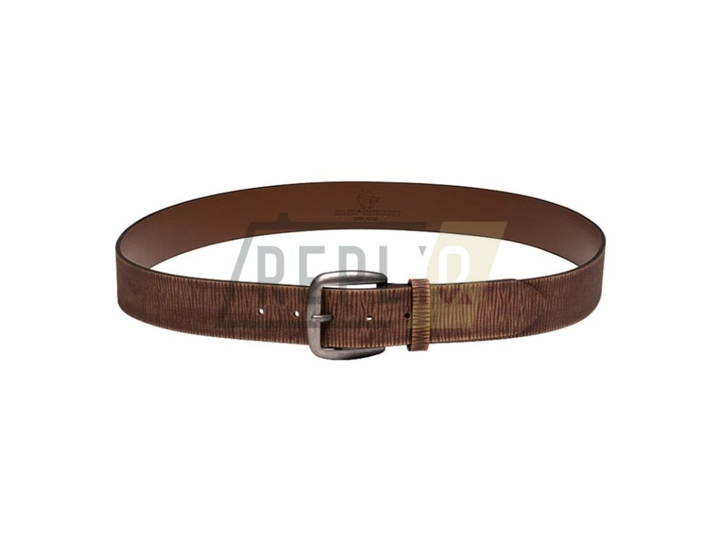 Opasek kalhotový kožený VINTAGE HNĚDÝ (velikost 100)