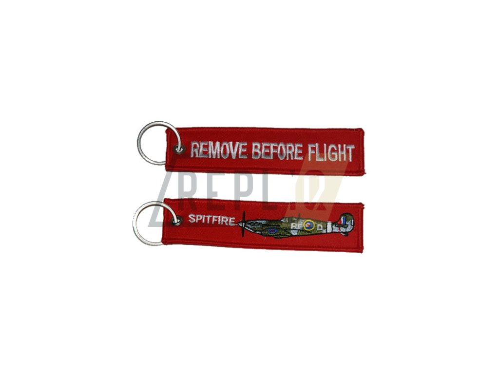 Klíčenka REMOVE BEFORE FLIGHT / SPITFIRE l REPLIQ.CZ