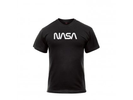 Triko s krátkým rukávem NASA ČERNÉ
