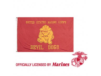 Vlajka USMC DEVIL DOGS ČERVENÁ