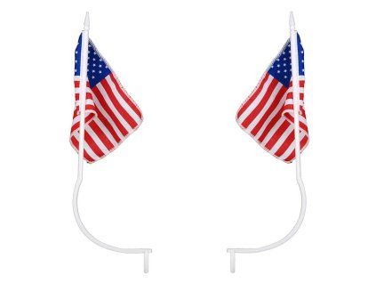Vlajka USA s úchyty na SPZ pár