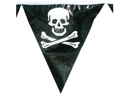 Vlaječky PIRÁT - řetěz praporků 6m
