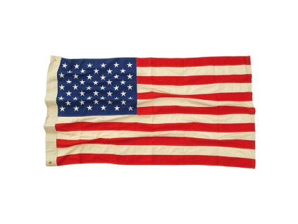 Vlajka USA 50 hvězd VINTAGE bavlna vyšívaná 90x150cm