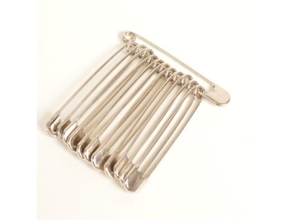 Špendlíky zavírací spínací 50mm sada 12 ks