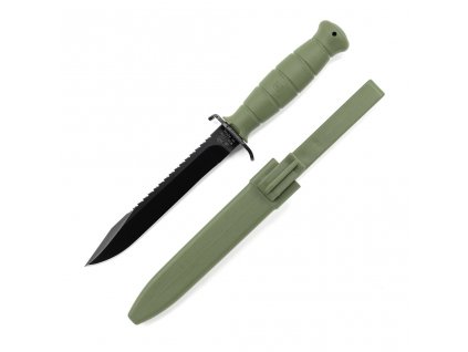 Nůž RAKOUSKÝ GLOCK SURVIVAL 81 s pilkou ZELENÝ