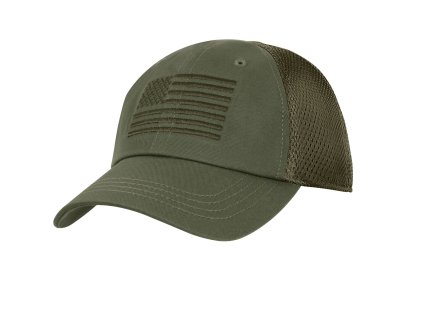 Čepice baseball vlajka US síťovaná ZELENÁ