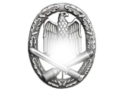 Všeobecný útočný odznak (ALLGEMEINES STURMABZEICHEN) POLODUTÁ RAŽBA - stříbro