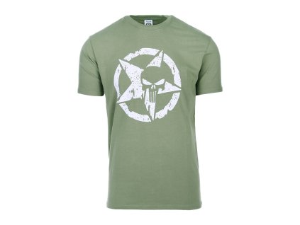 Triko ALLIED STAR - PUNISHER krátký rukáv ZELENÉ (velikost XXL)