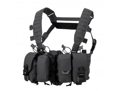 Vesta chest rig HURRICANE SHADOW GREY  + Nůž Mikov Rybička stříbrná 130-NZn-1