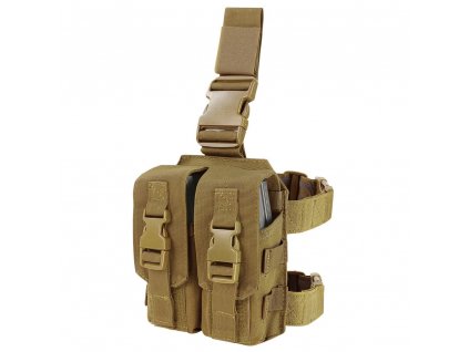Sumka na zásobníky 2xM4 stehenní DROP LEG COYOTE  + Doprava zdarma na další nákup