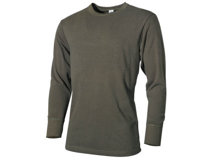 Triko Plüsch BW dlouhý rukáv zateplené ZELENÉ (velikost 9)