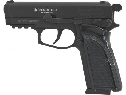 Vzduchová pistole Ekol ES P66 Compact černá 4,5mm  + Ocelové Broky BB cal.4,5mm 1500ks