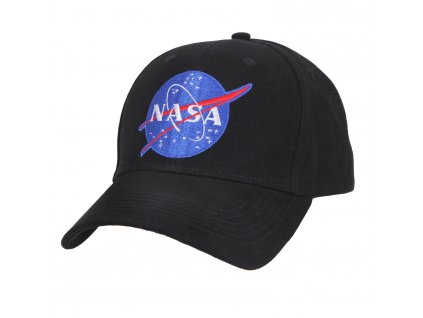 Čepice baseball s nápisem NASA ČERNÁ