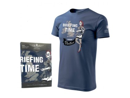 Triko BRIEFING TIME MODRÉ (velikost L)