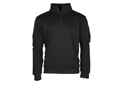 Mikina TACTICAL roláková 3/4 zip ČERNÁ (velikost 3XL)