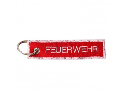 Klíčenka "FEUERWEHR" ČERVENÁ/BÍLÁ