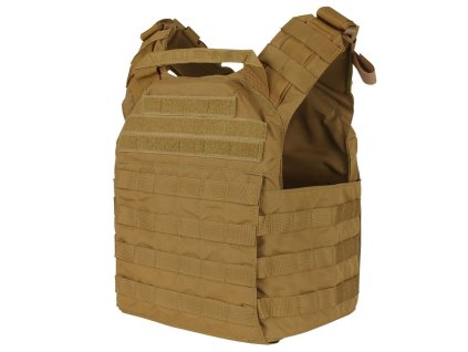 Vesta lehká CYCLONE MOLLE nosič plátů COYOTE BROWN  + Nůž Mikov Rybička stříbrná 130-NZn-1