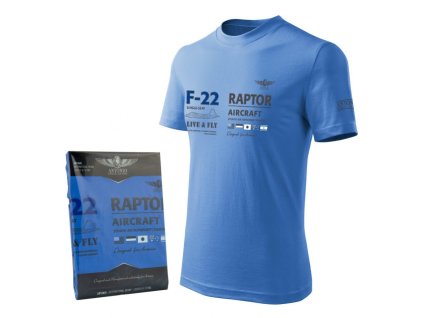 Triko F-22 RAPTOR MODRÉ (velikost L)