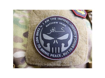 Nášivka INFIDEL PUNISHER plast RANGER GREEN/ČERNÁ