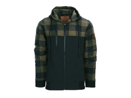Mikina LUMBERSHELL ZELENO/ČERNÁ (velikost 3XL)