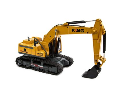 Pásový bagr na dálkové ovládání, 6-ti kanálový, LED, zvuky, 2,4Ghz