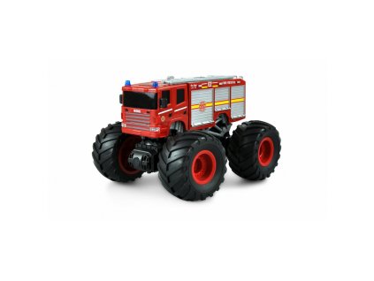 HASIČI MonsterTruck 2WD 1:18, LED, zvukový modul, offroad pneu, až 15 km/h, RTR