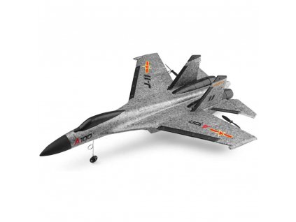 SU-27 RC letadlo s 3D stabilizací a ovládanou výškovkou, 335mm, RTF, šedá