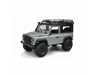 D90 Rock Crawler Defender 1:12, 4WD, 2,4 GHz, LED, plně proporcionální, RTR, stříbrná