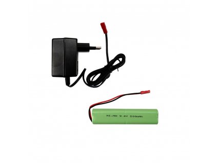 Set AKU 9,6V / 500 mAh + síťový nabíječ, pro US MAxxPro 2WD MRAP 1:16 Torro