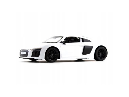 Audi R8 V10 1:14, RASTAR, licence, LED, metalický lak, odružená př. kola, bílá + Voucher na další nákup