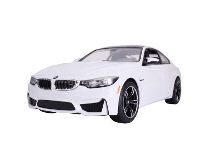 BMW M4 Coupe 1:14, RASTAR, licence, LED, metalický lak, odružená př. kola, bílé + Voucher na další nákup