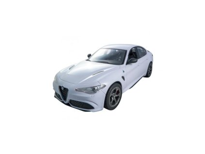 Siva Alfa Romeo Giulia Quadrifoglio, licencovaný model 1:14, LED, RTR, bílá + Voucher na další nákup