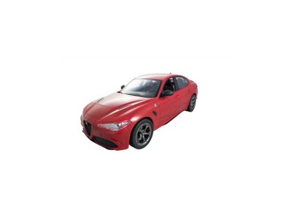 Siva Alfa Romeo Giulia Quadrifoglio, licencovaný model 1:14, LED, RTR, červená + Voucher na další nákup