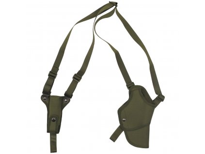Pouzdro na zbraň podpažní s kapsou na zásobník ZELENÉ