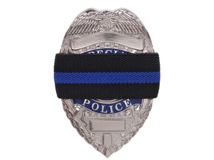 Stužka smuteční MODRÁ LINKA elastická