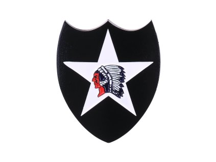 Znak kovový 2nd Infantry Division se samolepou