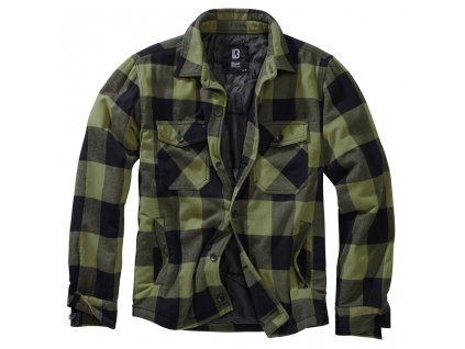 Košile LUMBERJACKET dlouhý rukáv flanel ČERNO/ZELENÁ  + Doprava zdarma na další nákup