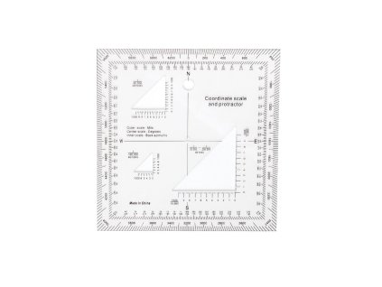Pravítko souřadnice a úhloměr PRŮHLEDNÉ