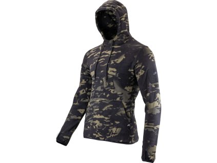 Mikina klokanka s kapucí FLEECE VCAM BLACK (velikost XL)