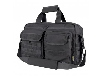 Taška METROPOLIS BRIEFCASE přes rameno ČERNÁ  + Nůž Mikov Rybička stříbrná 130-NZn-342