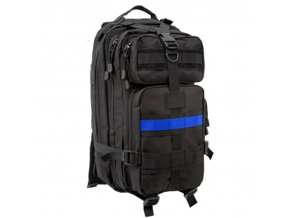 Batoh ASSAULT I TRANSPORT s modrým pruhem ČERNÝ  + Doprava zdarma na další nákup