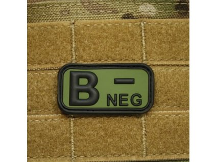 Nášivka KREV B NEG plast ZELENÁ