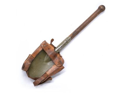 Lopatka AČR/ČSLA pevná s koženým pouzdrem použitá