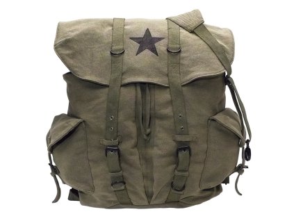 Batoh VINTAGE WEEKEND STAR ZELENÝ  + Doprava zdarma na další nákup