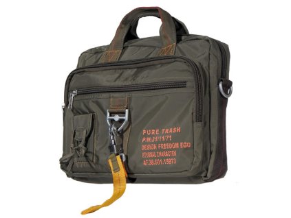 Taška přes rameno velká karabinou ZELENÁ