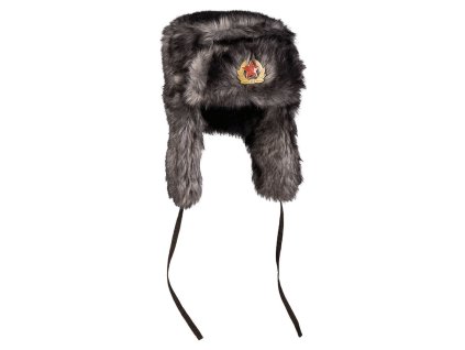 Beranice s kožíškem "SHAPKA" ČERNOŠEDÁ (velikost 55-56)