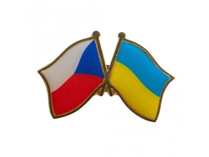 Odznak vlajky přátelství UKRAJINA a ČESKÁ REPUBLIKA